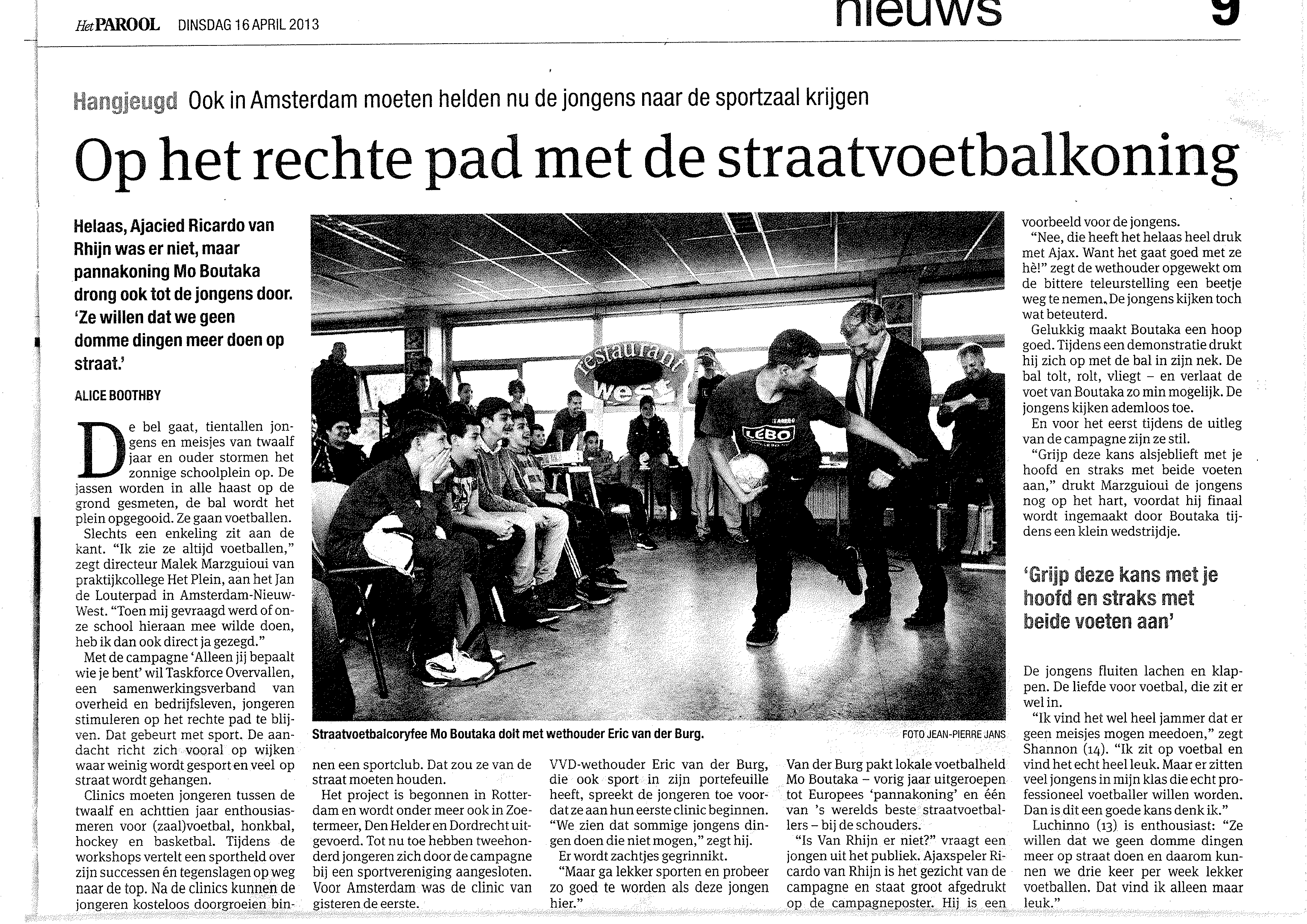 Op het Rechte pad met Mo Boutaka de straatvoetbalkoning