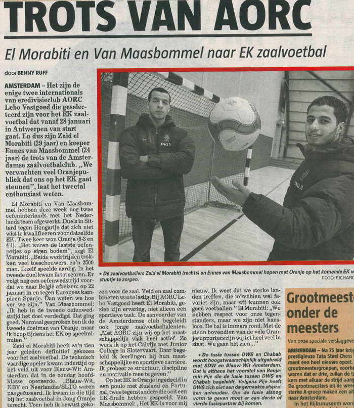 Rolmodellen van stichting AORC – Lebo in de Telegraaf