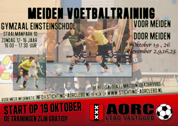 Meidenvoetbal trainingen Nieuw-West van start
